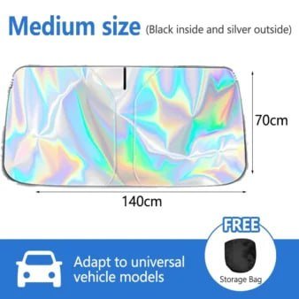Car Windshield Sun Shade with Heat Insulation and UV Protection – Foldable Auto Sun Shield Cover – Image 9